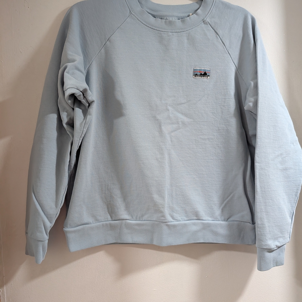 Patagonia Women's Crewneck Sweater in Light Blue